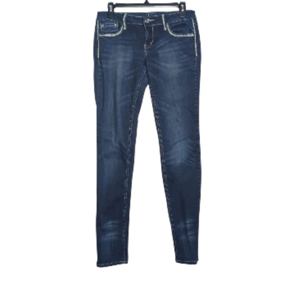 Vanity 28 Waist Straight Leg Dark Wash Jeans Americana Coastal Cowgirl Western